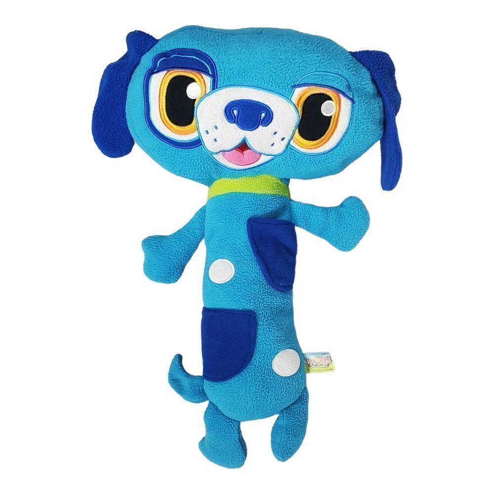 Jay At Play Puppy Dog Car Seat Blue Travel Belt Buddy Pockets Plush Toy